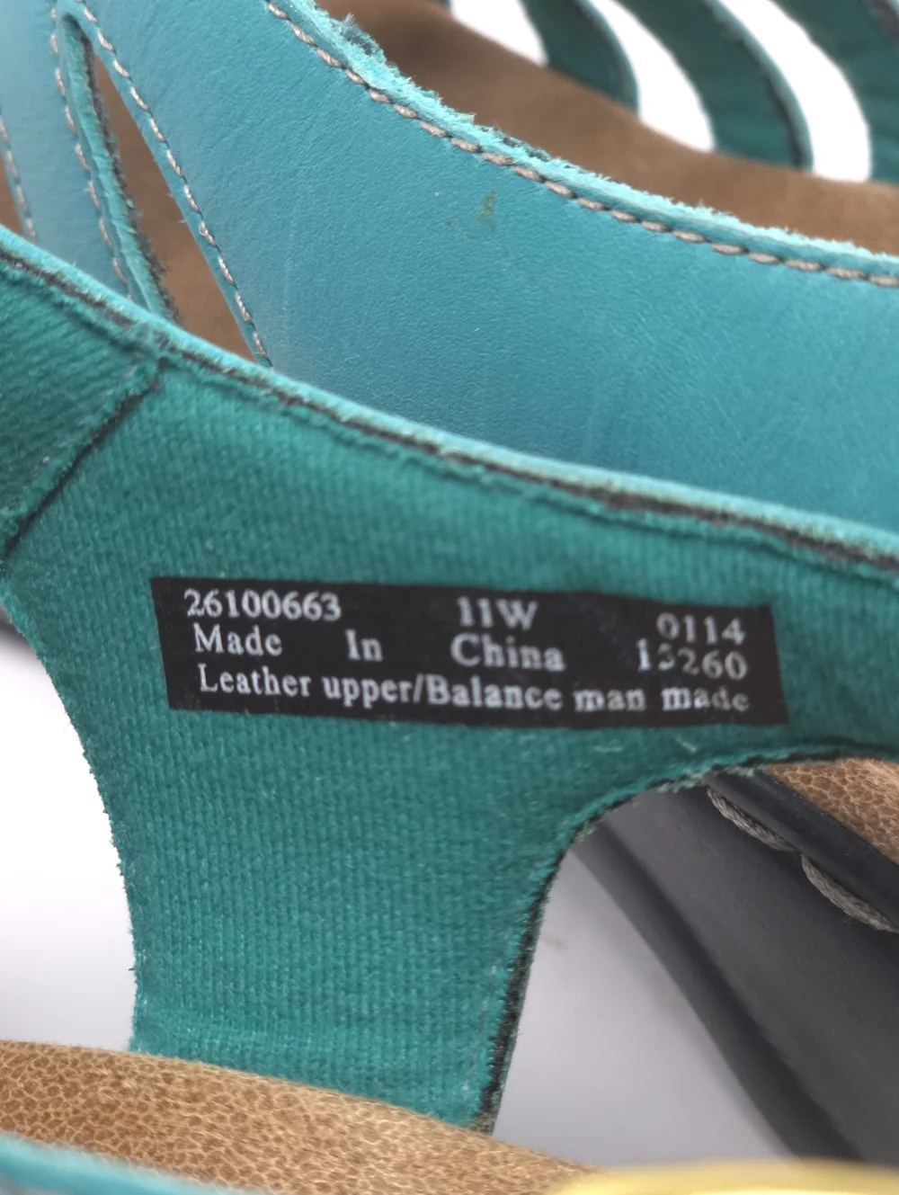 Clarks Lexi Marigold Teal Leather Strappy Wedge Sandals W 11 - Picture 13 of 14